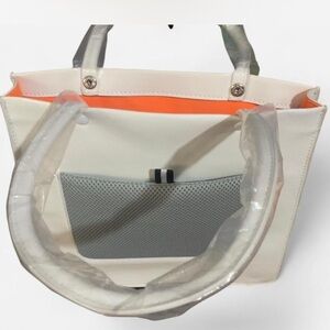 Urban Outfitters Handbag - New With Tags- Tote-Style - Y2K Vinyl White & Orange